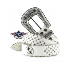 Pásek Stars&Stripes STONE-2 white