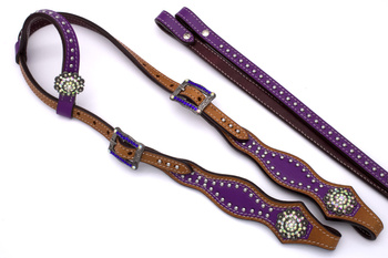 uzda lptrick na jedno ucho / fioletowe