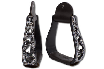 třmeny hliníkové lptrick grawerowane / czarne