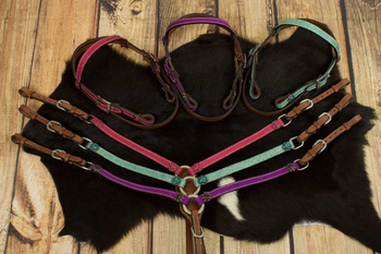 brokatowy zestaw lptrick uzda + napierśnik minishetty / shetty