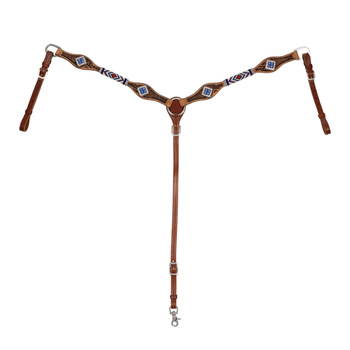 Breastcollar with blue diamond decorations