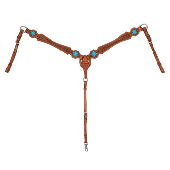 Breastcollar with blue stones