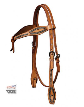 uzda wi natural rawhide braided