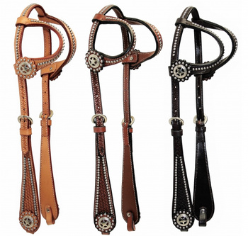 EE Tack Kopfstück - Doppeleinohr - SPOTS - 3 Farben