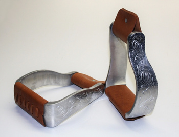 HYX Alu Steigbügel - graviert & gebogen - 1 1/2 ''