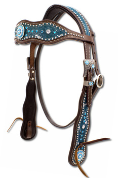 bridle lptrick anatomiczne z miękką wyśćiółką / turkusowe