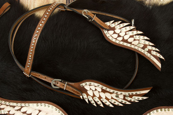 bridle pokazowe lptrick z wzorem skrzydeł