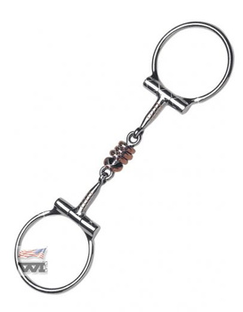 bit snaffle wi podwójnie łamane z rolkami