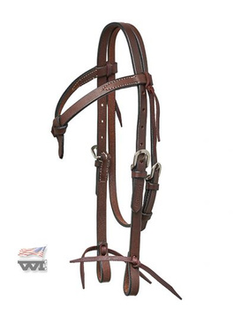 bridle wi pony geknotetes stirnband / ciemnoolejowane