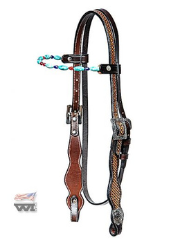 bridle wi o splocie koszykowym / z naczółkiem z koralików