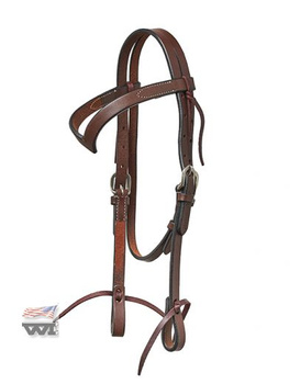 bridle wi pony v- stirnband / ciemnoolejowane