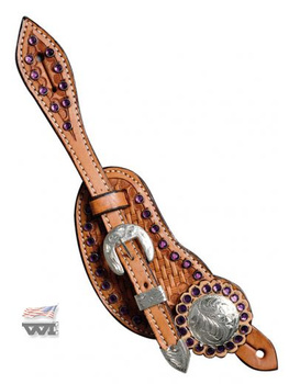 Straps do ostróg WI Burgundy Stones