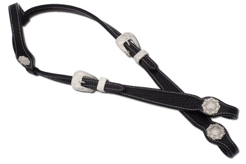 czarne bridle lptrick na jedno ucho