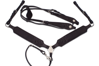 zestaw lptrick bridle + napierśnik / całe czarne