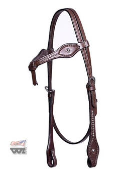 bridle wi dark brown knotted + dots