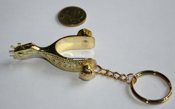 Schlüsselanhänger- Mini-Sporen - GOLD