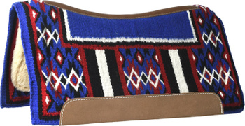 Saddle pad Blue Horse Tuscon Navajo MUSTANG Merino Wool Bottom