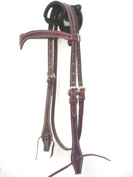 EE Tack Kopfstück - Latigo Stitched - V-Stirnband