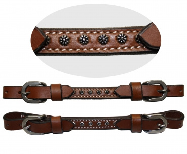 "EE Tack" Kinnriemen - Show - Rowel Concho Tack - MITTEL