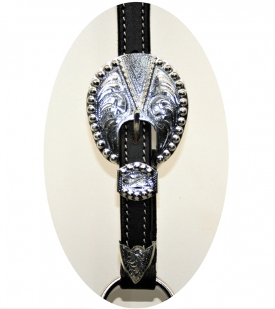 "EE Tack" Premium Show Halfter - SILBER - mit Führleine - DUNKELBRAUN - COB Size