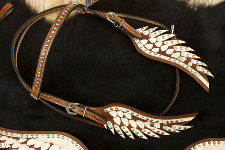 bridle pokazowe lptrick z wzorem skrzydeł