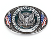 AE Belt Buckle - Oval - US Flag / Eagle