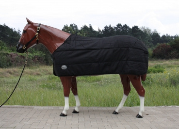 "TOUGH HORSE" - Regendecke - Half Neck - MIT Unterdecke (100gr.) -1680D - SCHWARZ - 74" (125cm) bis 80" (155cm)