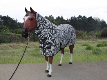 "TOP SCORE" Fliegendecke mit Halsteil - ZEBRA Design - 76" und 78"