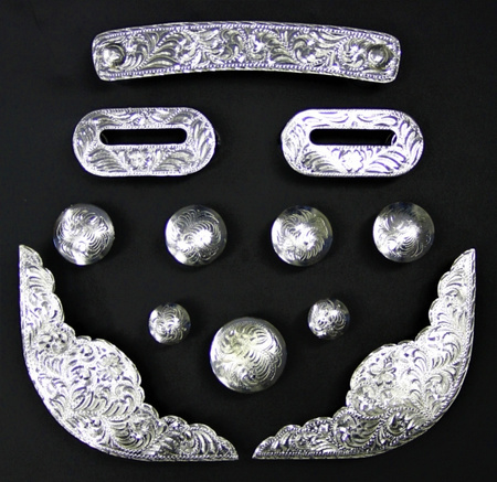 12 Piece Silver Saddle Set - #883