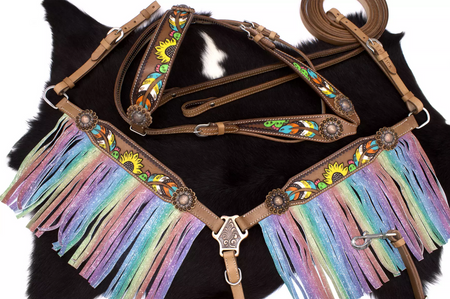 Zestaw LpTrick ogłowie + napierśnik / kolorowe