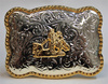 "ILC" Belt Buckle - Cowboy Rectangle - 70697-11