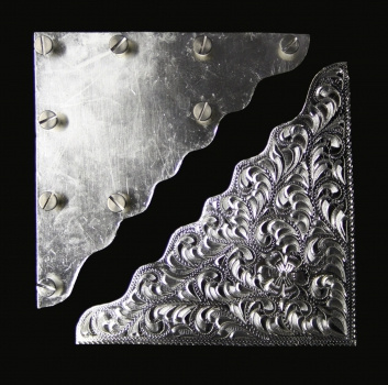 Show Blanket - EINFARBIG - 36'' x 34'' - New Zealand Wool - mit gravierten Silberecken als SET - versch. Farben zur Auswahl