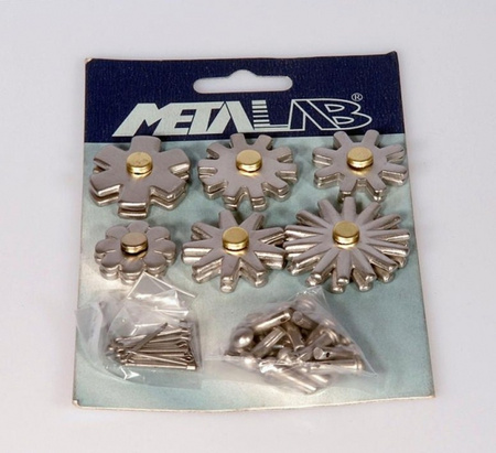 Sporenräder Set mit Stiften & Splinten - SS Brushed