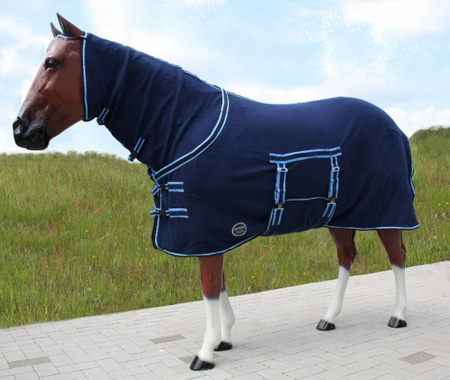 "TOP SCORE" Abschwitzdecke - Halsteil & Bauchlatz - BLAU - 76" bis 80"