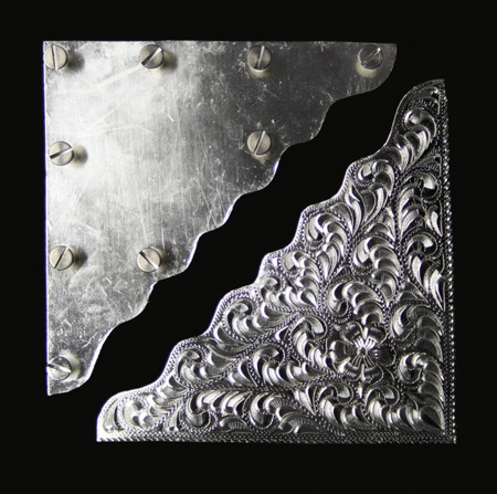 Show Blanket - EINFARBIG - 36'' x 34'' - New Zealand Wool - mit gravierten Silberecken als SET - versch. Farben zur Auswahl