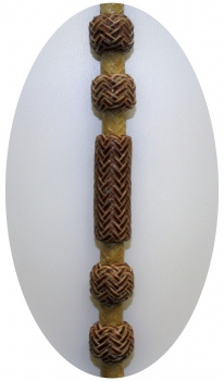 Romal Reins - Natur mit Braun Braiding - AE-168