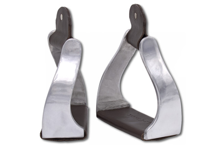 stirrups aluminium lptrick z elementami skóry