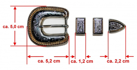 "ILC" Buckle Set - ROPE EDGED - 19mm (3/4´´) - 1887-01