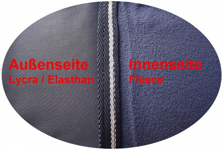 "TOP SCORE" - 4 in 1 Multifunktions Sommerdecke - Lycra & Fleece  - BLAU - 76" bis 80"