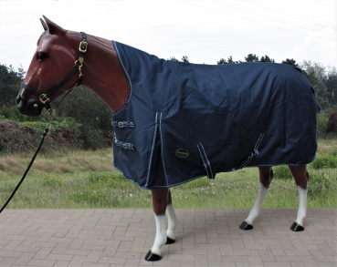 "TOUGH HORSE" - Regen Winterdecke - HALF NECK - 150gr. - 1200D - NAVY - Größen 74´´(125cm) bis 80´´ (155cm)