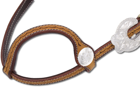 bridle na jedno ucho wykonane z argentyńskiej skóry w kolorze jasnobrownm