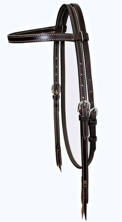 "EE Tack" Kopfstück - Stirnband - V-146 - DARK OILED