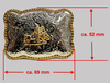 "ILC" Belt Buckle - Cowboy Rectangle - 70697-11