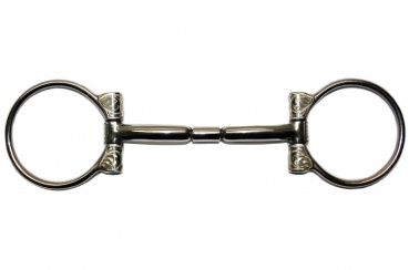 "KS" SS B. Allen D-Ring Snaffle – SS Roller   - 5 '' oder 5,5 '' Breite (20441)
