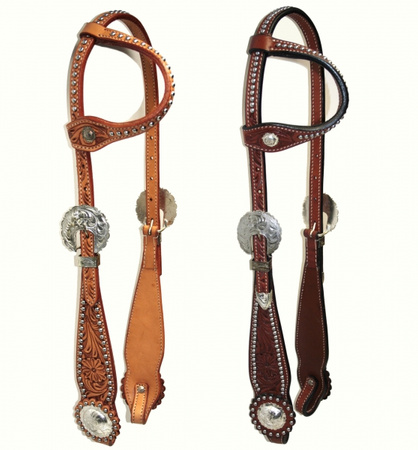 "EE Tack" Kopfstück - SHOW - Einohr - HELL oder MITTEL - #A-109