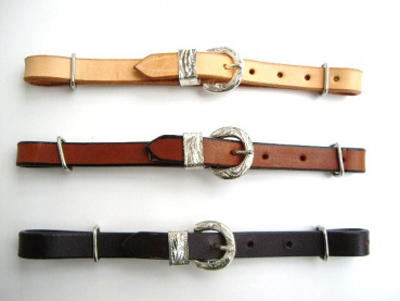 "EE Tack" Kinnriemen - Show mit SILBER - HELL / MITTEL / DUNKEL