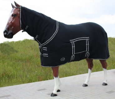 TOP SCORE Abschwitzdecke - Halsteil & Bauchlatz - SCHWARZ - 74" bis 80"