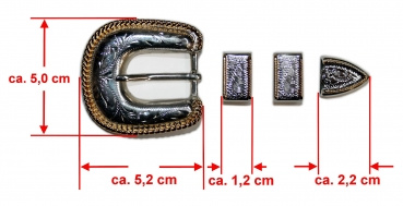 "ILC" Buckle Set - ROPE EDGED - 19mm (3/4´´) - 1887-01
