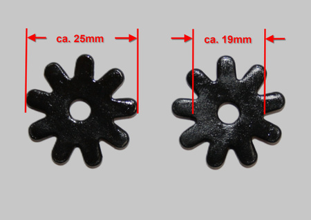 Sporenräder - Paarweise (2 Stück) - Durchmesser 25mm - 258424