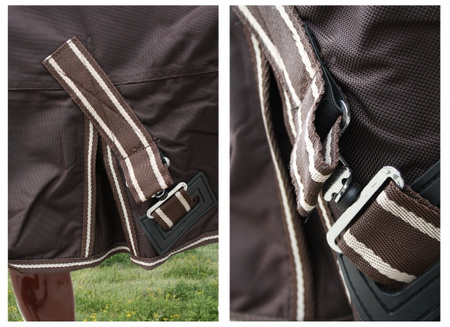 "TOUGH HORSE" - Regendecke - HALF NECK - 1680D - BRAUN - 74" bis 80"